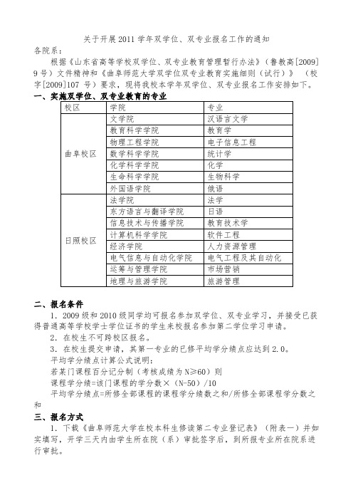 各院系： - 曲阜师范大学教务处  首页