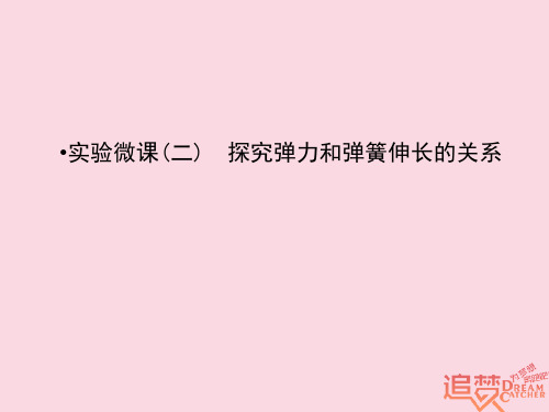 2019届高考物理一轮复习实验微课二探究弹力和弹簧伸长的关系课件