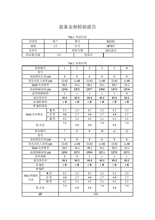 金相检验报告单_2