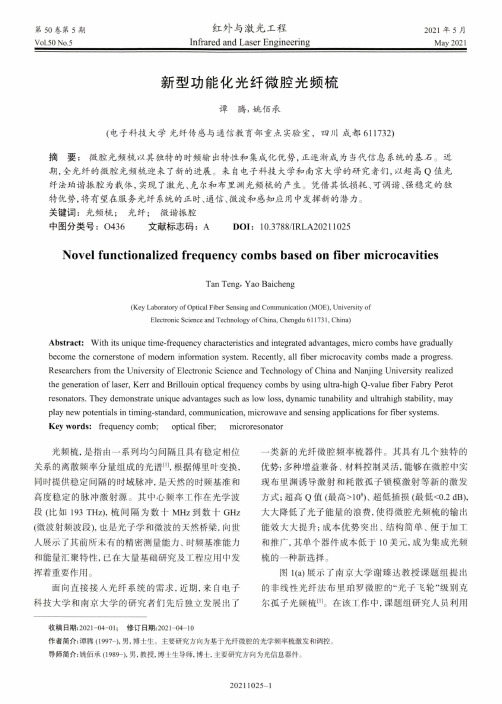 新型功能化光纤微腔光频梳