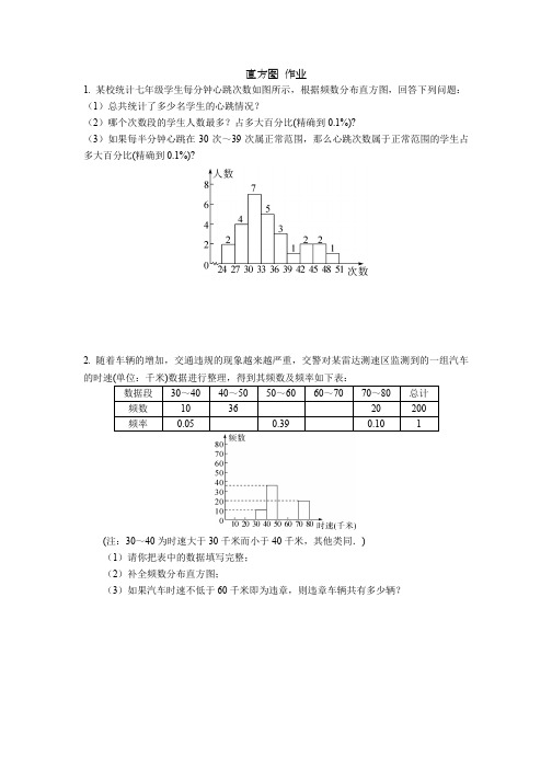 直方图课后作业