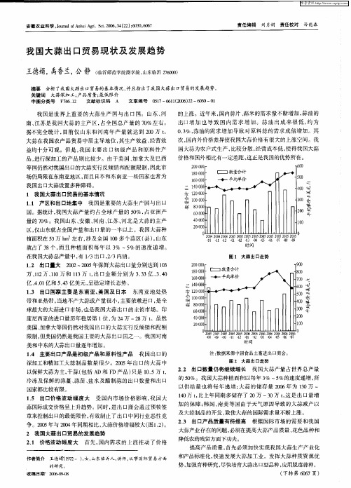 我国大蒜出口贸易现状及发展趋势