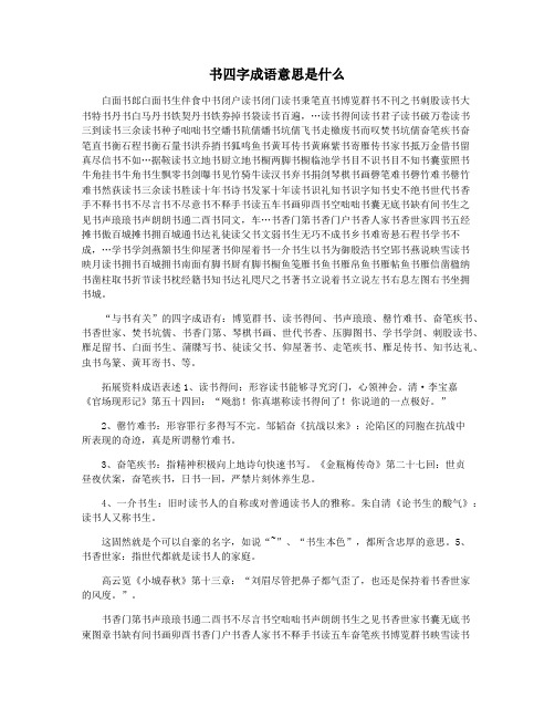 书四字成语意思是什么