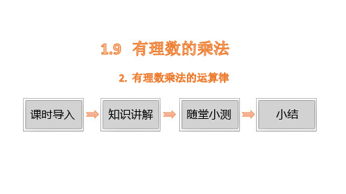 1.9 有理数的乘法  2.有理数的乘法的运算律课件(共25张PPT)