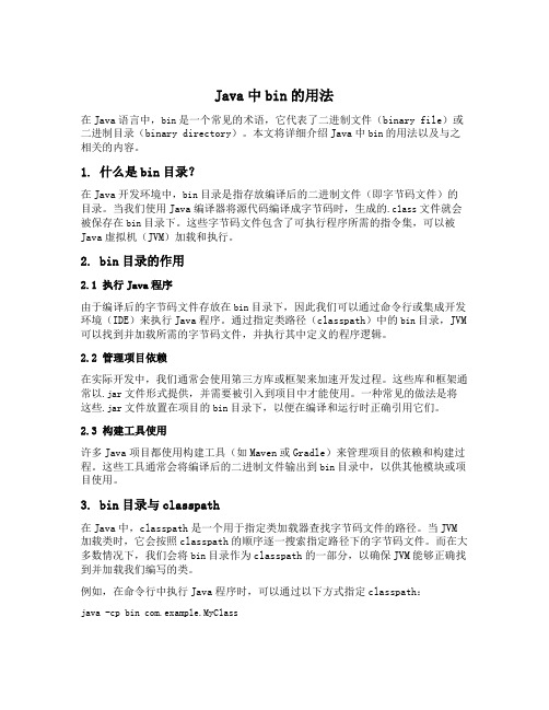 java中bin的用法