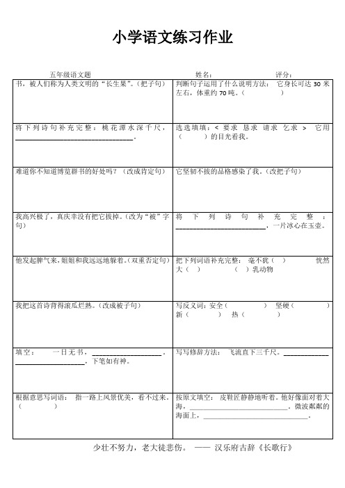 小学五年级语文轻松课堂提高I (1)