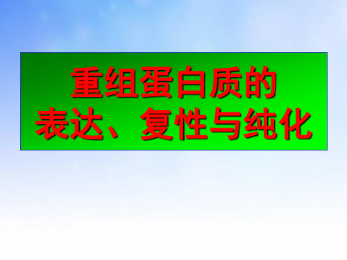 重组蛋白质表达、复性与纯化.ppt