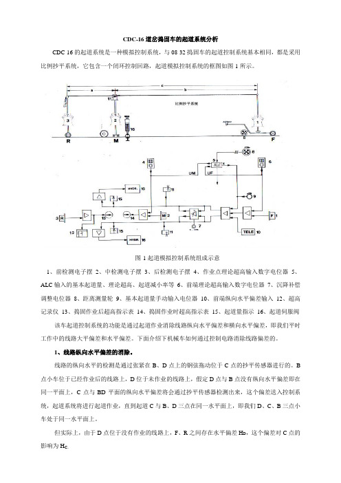 CDC-16捣固车抄平控制系统原理