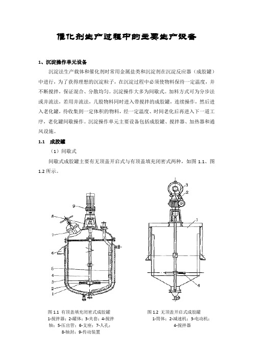 催化剂生产过程中的主要生产设备