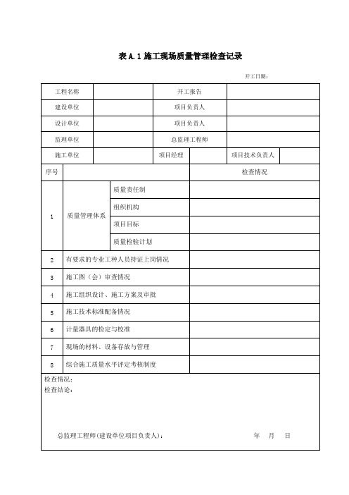 SY4200-2007系列规范检验批表格