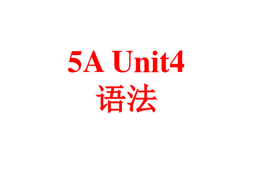 5A Unit4语法 第4课时 what do you like和动词ing