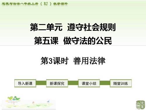 部编人教版道德与法治八年级上册第五课-做守法的公民 第3课时 善用法律课件