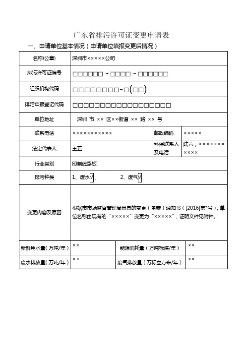 广东省排污许可证实施细则