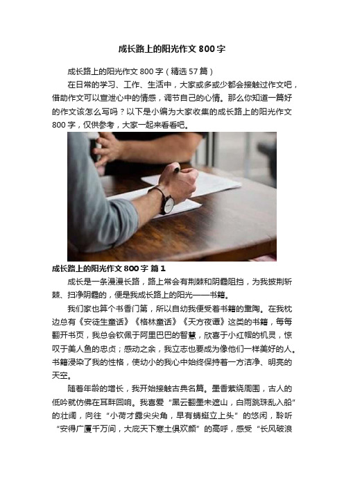 成长路上的阳光作文800字