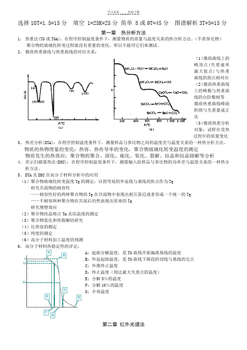 高分子近代测试分析技术重点复习资料