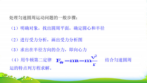 高级中学高中物理必修二沪科版：2.3 圆周运动案例分析(三) 课件