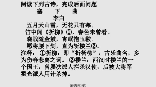 李白诗歌鉴赏PPT课件