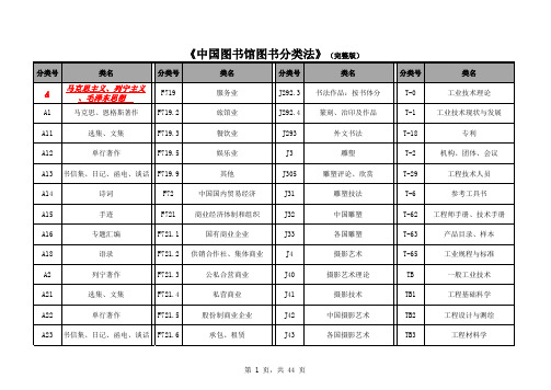 《中国图书馆图书分类法》(完整版)