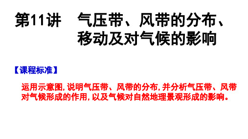 高考地理一轮复习课件第11讲 气压带、风带的分布、移动及对气候的影响