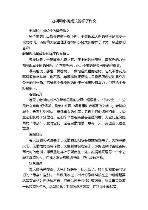 老树和小树成长的样子作文