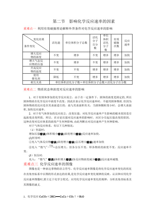 影响反应速率的因素