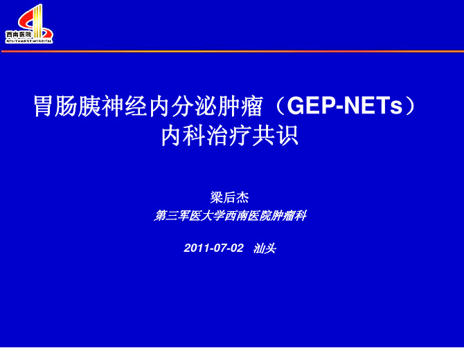 胃肠胰神经内分泌肿瘤(GEP-NETs)内科治疗共识(梁后杰)