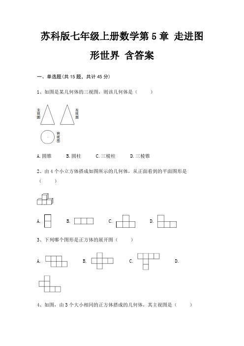 苏科版七年级上册数学第5章 走进图形世界 含答案