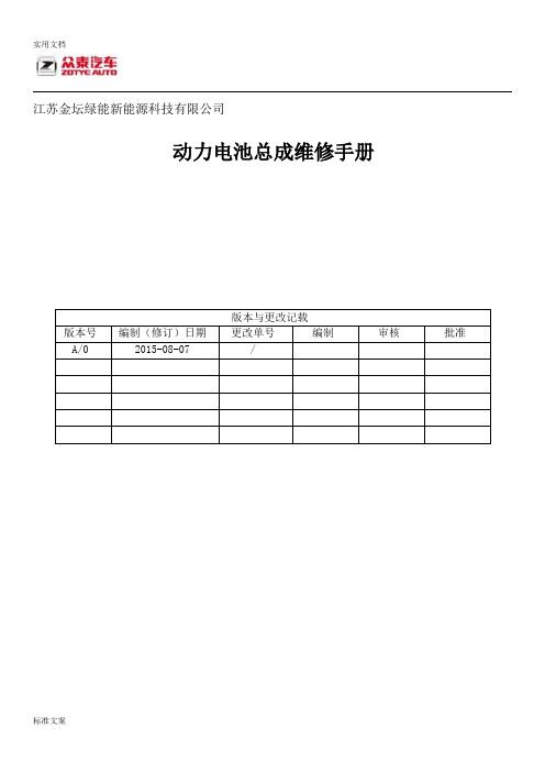 芝麻E30动力电动总成维修维护手册簿