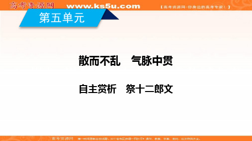 2019-2020学年人教版语文选修中国古代诗歌散文欣赏课件：第五单元 祭十二郎文