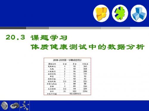 《体质健康测试中的数据分析》数据的分析PPT课件