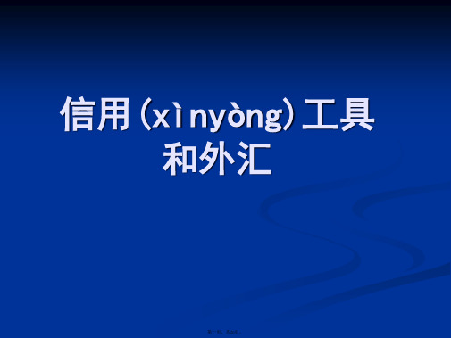 高一政治课件12信用工具和外汇5新必修1