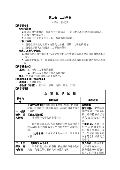 第二节 二力平衡