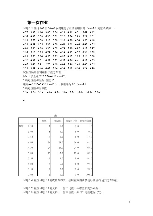 生物统计学作业操作步骤及分析3