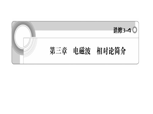 2020届高三物理一轮复习(人教版)精品课件：选修3-4-第3章-电磁波-相对论简介(课件)