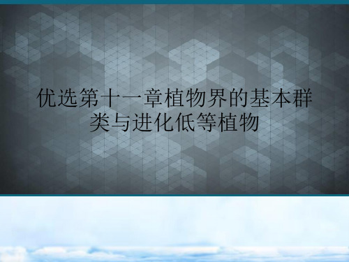 优选第十一章植物界的基本群类与进化低等植物