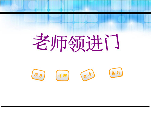 《老师领进门》(最新)ppt