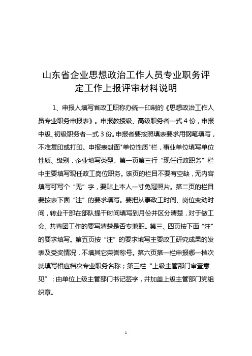 政工师填报说明