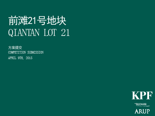 上海前滩21号地块  超高层综合体项目 概念性规划设计文本