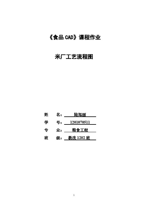 大米加工工艺流程图CAD说明书-推荐下载