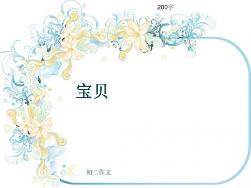 初二作文《宝贝》200字(共5页PPT)