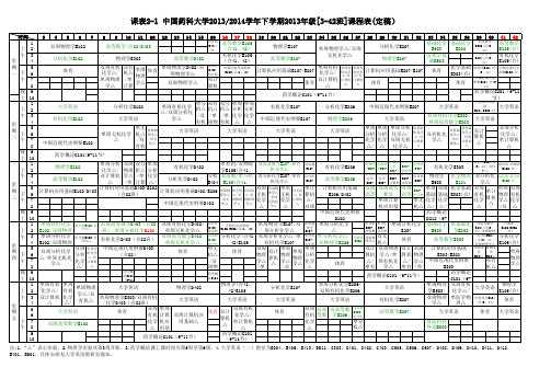 课表2—2013级课表(定稿)