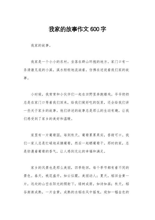 我家的故事作文600字