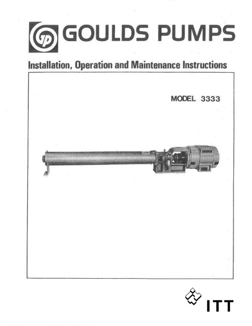 ITT Goulds Pumps 泵操作指南说明书