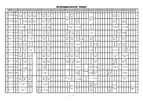 浙江传媒学院2009-2010学年第二学期总课表