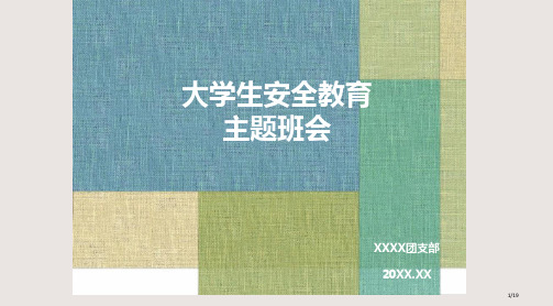 大学生安全教育主题班会课件省公开课金奖全国赛课一等奖微课获奖PPT课件