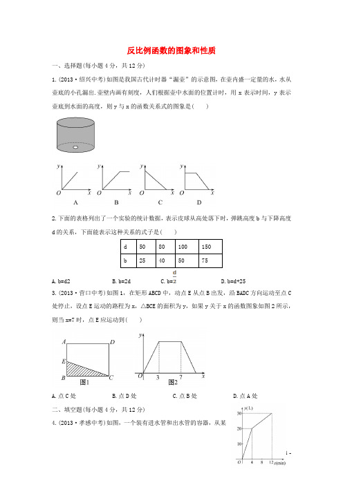 九年级数学下册第二十六章反比例函数26.1反比例函数拔高习题3新版新人教版