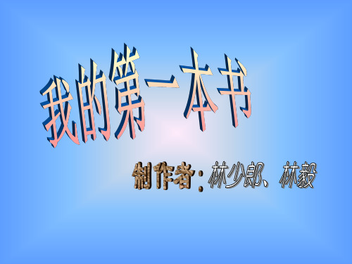 我的第一本书(教学课件201911)