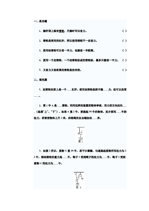 八年级物理滑轮