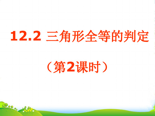 新人教版八年级数学上册《12.2三角形全等的判定(2)》优课件