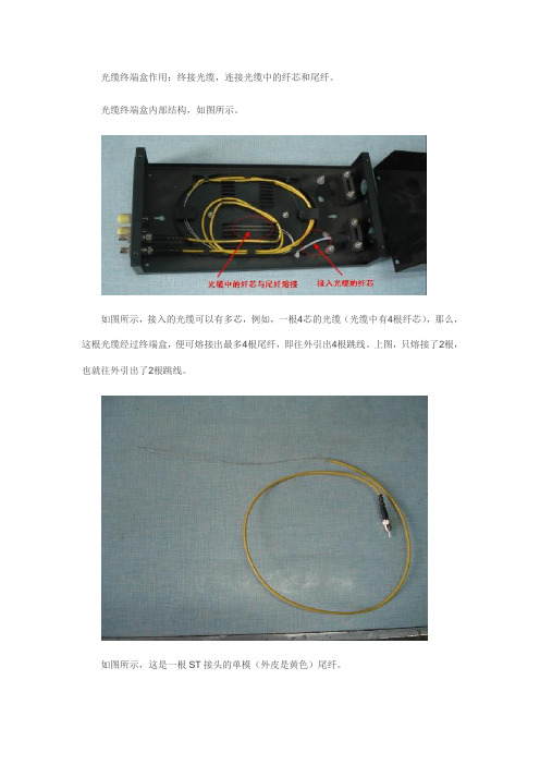 图解光缆终端盒尾纤的作用和接法